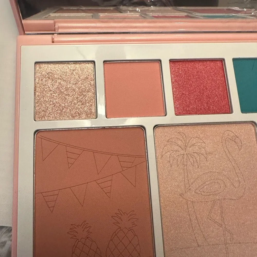 JOAH Tropical Vibes Eyeshadow Palette - Coral, Aqua, Rose
